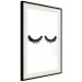Poster Long Eyelashes - black and white abstract composition in glamour style 116328 additionalThumb 3