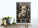 Canvas Art Print Giraffe Portrait (1-part) - Animal Against Textured Pattern Background 116428 additionalThumb 3