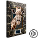 Canvas Art Print Giraffe Portrait (1-part) - Animal Against Textured Pattern Background 116428 additionalThumb 6