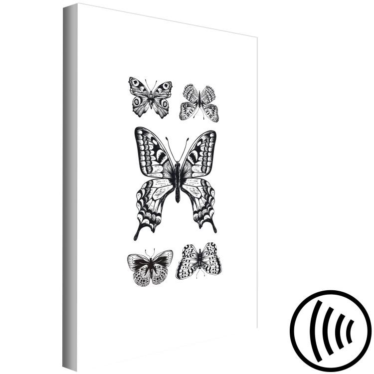 Canvas Art Print Five Butterflies (1 Part) Vertical 116928 additionalImage 6