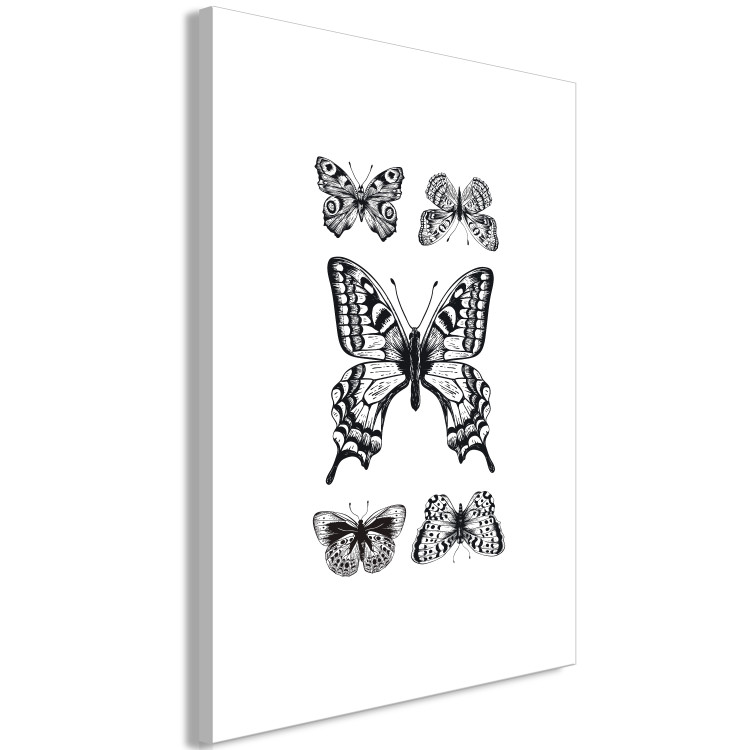 Canvas Art Print Five Butterflies (1 Part) Vertical 116928 additionalImage 2