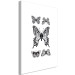 Canvas Art Print Five Butterflies (1 Part) Vertical 116928 additionalThumb 2