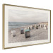 Poster Beach Huts - summer landscape of sandy beach with sea in the background 117028 additionalThumb 2