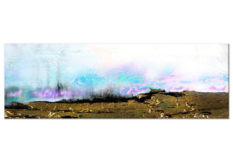 Canvas Art Print Colorful sky - abstraction over the edge of a dried, dark field 117128