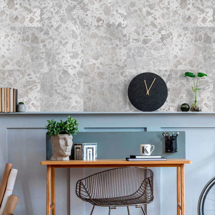 Modern Wallpaper Cement Terrazzo (Grey) 118028