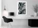 Wall Poster In the Shade of Leaves - black and white leaves casting shadows on a white wall 122628 additionalThumb 2