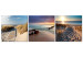 Canvas Print Between Sky and Sea (3-part) - Summer Beach Landscape by Water 122828