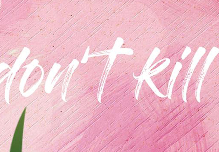 Wall Poster Don't Kill My Summer Vibe - white text and flamingos on a pink background 123028 additionalImage 10