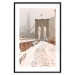 Wall Poster Sepia Brooklyn Bridge - architecture in wintry and misty scenery 123828 additionalThumb 25