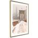 Wall Poster Sepia Brooklyn Bridge - architecture in wintry and misty scenery 123828 additionalThumb 8