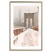 Wall Poster Sepia Brooklyn Bridge - architecture in wintry and misty scenery 123828 additionalThumb 20
