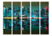 Room Separator Gold Reflections - NYC II (5-piece) - New York City skyline at night 124228 additionalThumb 3