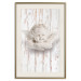 Poster Happy Dawn - sculpture of an angel on a white wooden texture background 125228 additionalThumb 19