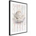 Poster Happy Dawn - sculpture of an angel on a white wooden texture background 125228 additionalThumb 11