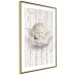Poster Happy Dawn - sculpture of an angel on a white wooden texture background 125228 additionalThumb 8