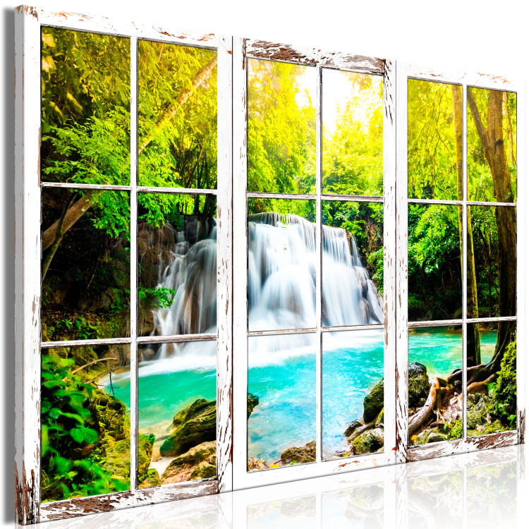 Large canvas print Emerald Waterfall [Large Format] 125428 additionalImage 2