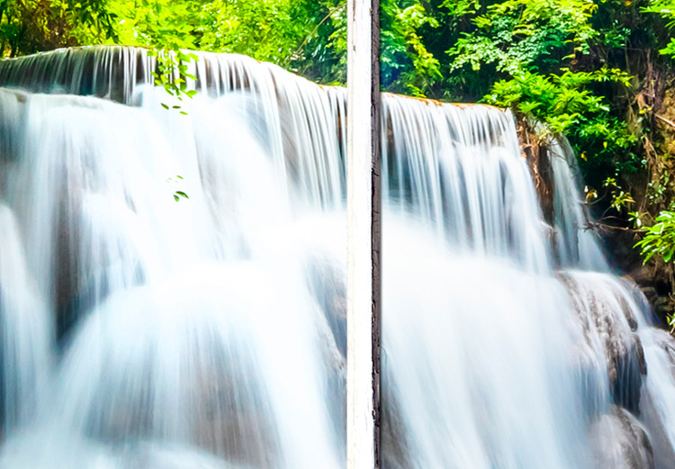Large canvas print Emerald Waterfall [Large Format] 125428 additionalImage 4