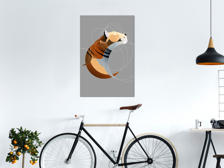 Canvas Print Tiger in Circles (1 Part) Vertical 126928 additionalImage 3