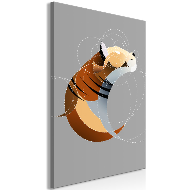 Canvas Print Tiger in Circles (1 Part) Vertical 126928 additionalImage 2