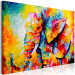 Canvas Art Print Colourful Animals: Elephant (1 Part) Wide 127028 additionalThumb 2