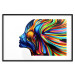 Wall Poster Rainbow Hair - abstract and colorful silhouette of a woman on a white background 127328 additionalThumb 15