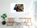 Wall Poster Rainbow Hair - abstract and colorful silhouette of a woman on a white background 127328 additionalThumb 3