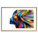 Wall Poster Rainbow Hair - abstract and colorful silhouette of a woman on a white background 127328 additionalThumb 14