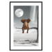 Poster Elephant and Moon - fantasy with African animal against desert backdrop 128828 additionalThumb 17