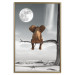 Poster Elephant and Moon - fantasy with African animal against desert backdrop 128828 additionalThumb 17