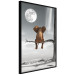 Poster Elephant and Moon - fantasy with African animal against desert backdrop 128828 additionalThumb 13