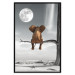 Poster Elephant and Moon - fantasy with African animal against desert backdrop 128828 additionalThumb 18