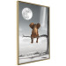 Poster Elephant and Moon - fantasy with African animal against desert backdrop 128828 additionalThumb 12