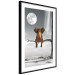 Poster Elephant and Moon - fantasy with African animal against desert backdrop 128828 additionalThumb 8