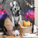 Wall Mural Dog DJ - a playful abstraction in shades of grey with a music motif 129028 additionalThumb 5