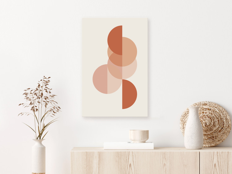 Canvas Art Print Circular Structure (1-piece) Vertical - abstraction created from circles 129728 additionalImage 3