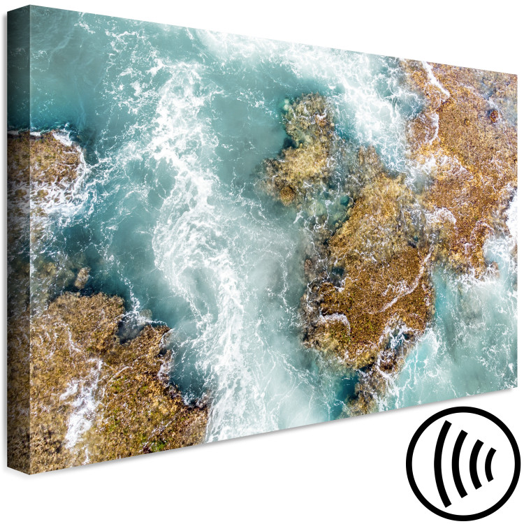 Canvas Ningaloo Reef (1-piece) Wide - landscape of the blue ocean and waves 129828 additionalImage 6