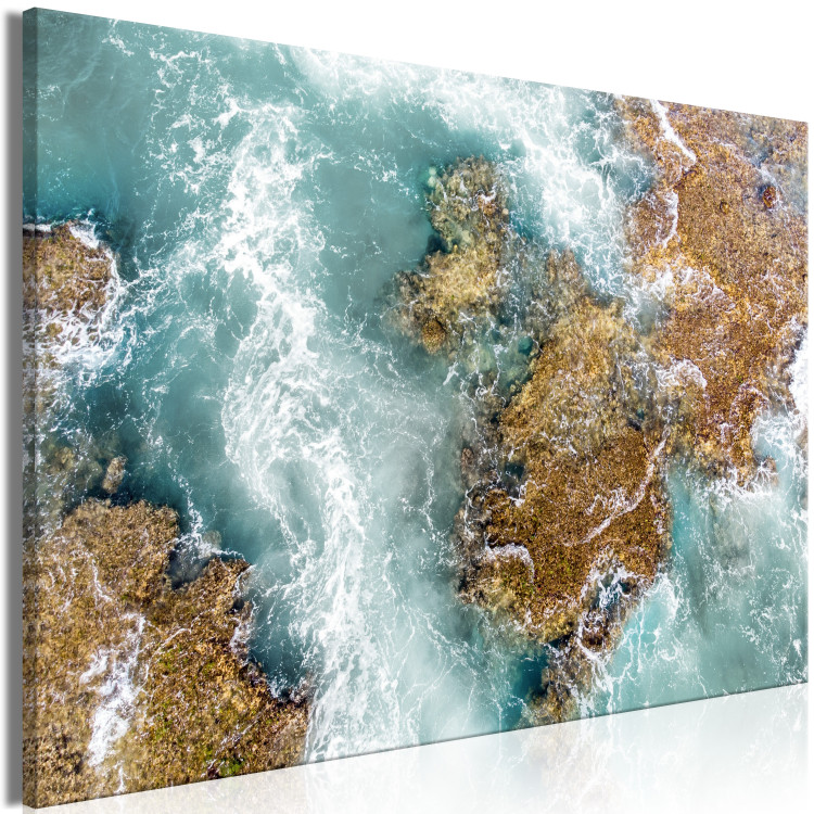 Canvas Ningaloo Reef (1-piece) Wide - landscape of the blue ocean and waves 129828 additionalImage 2