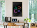 Wall Poster Four Sides of Conflict - colorful geometric figures on a black background 130528 additionalThumb 5