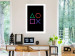 Wall Poster Four Sides of Conflict - colorful geometric figures on a black background 130528 additionalThumb 3