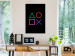 Wall Poster Four Sides of Conflict - colorful geometric figures on a black background 130528 additionalThumb 2