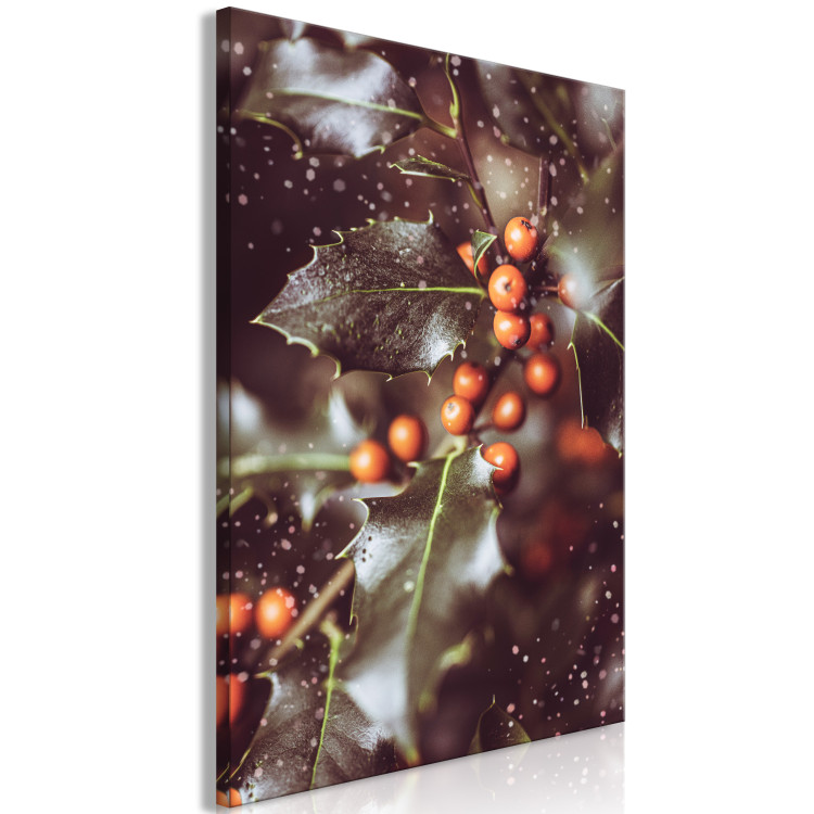 Canvas Magic holly - winter photography with floral motif 132128 additionalImage 2