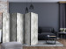 Folding Screen Sense of Style II (5-piece) - gray composition with plank texture 132828 additionalThumb 4