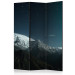 Room Divider Aurora Borealis (3-piece) - mountain landscape against night sky and stars 132928