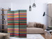 Room Divider Screen Muted Stripes (3-piece) - composition with simple colorful stripes 133428 additionalThumb 4