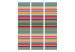 Room Divider Screen Muted Stripes (3-piece) - composition with simple colorful stripes 133428 additionalThumb 3