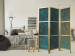 Room Divider Screen Azure Mirror - turquoise abstract texture with golden accent 133628 additionalThumb 8