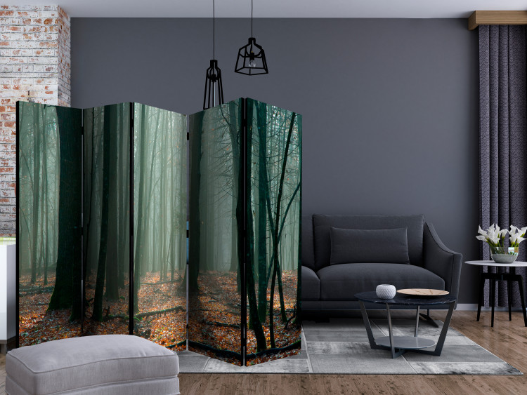 Room Separator Witches' Forest II (5-piece) - dark landscape among forest trees 134128 additionalImage 4