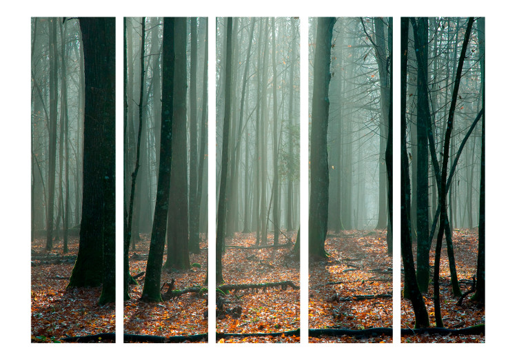 Room Separator Witches' Forest II (5-piece) - dark landscape among forest trees 134128 additionalImage 3