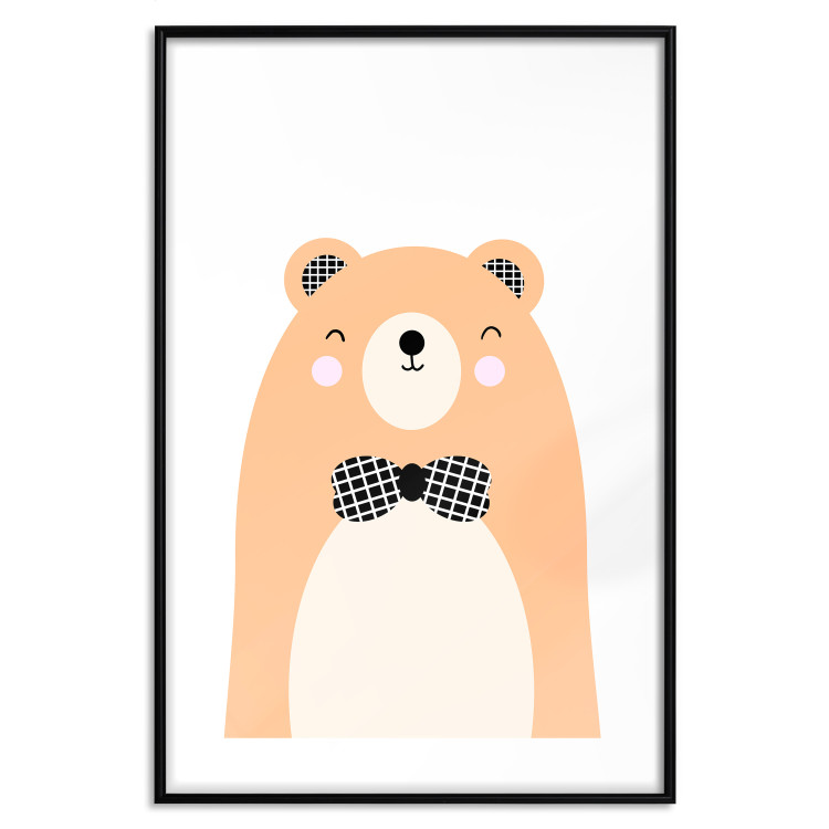 Wall Poster Bear in a Bowtie - colorful funny bear on a white contrasting background 138128 additionalImage 16