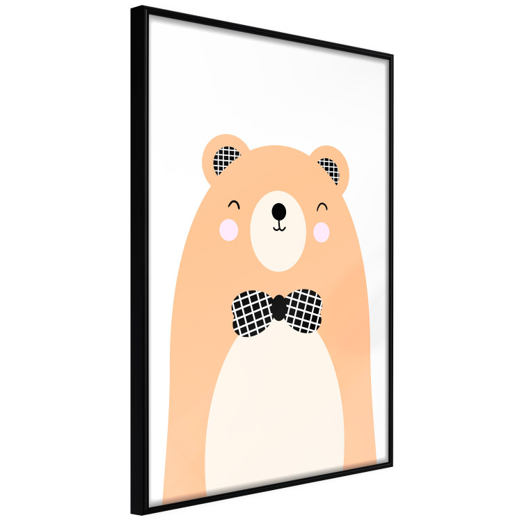 Wall Poster Bear in a Bowtie - colorful funny bear on a white contrasting background 138128 additionalImage 4